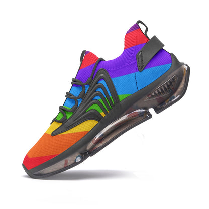 Unisex Rainbow Wave Low Top Mesh Sneakers