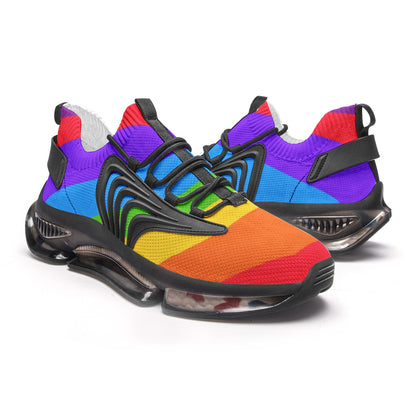 Unisex Rainbow Wave Low Top Mesh Sneakers