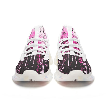 Pink Music Drop Unisex Low Top Mesh Sneakers