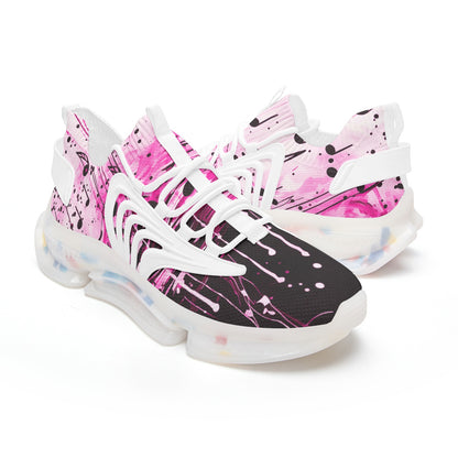Pink Music Drop Unisex Low Top Mesh Sneakers