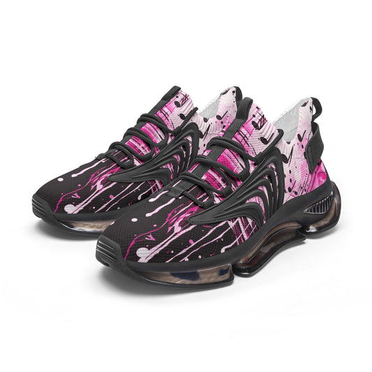 Pink Music Drop Unisex Low Top Mesh Sneakers