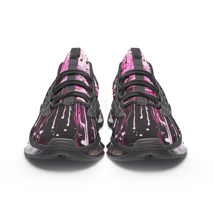Pink Music Drop Unisex Low Top Mesh Sneakers