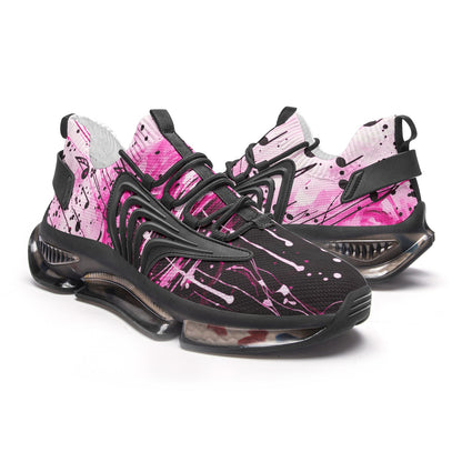 Pink Music Drop Unisex Low Top Mesh Sneakers