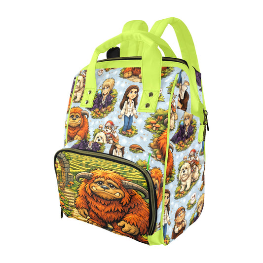 Labyrinth Lime Multi-Function Diaper Bag-New