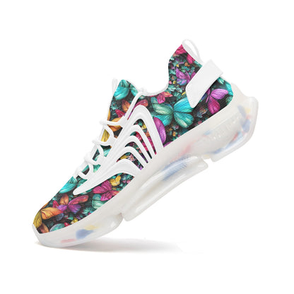 Unisex Butterfly Collage Low Top Mesh Sneakers