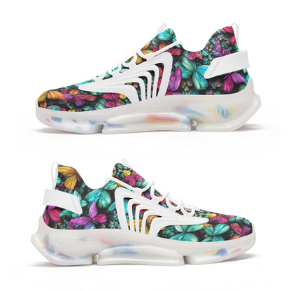 Unisex Butterfly Collage Low Top Mesh Sneakers