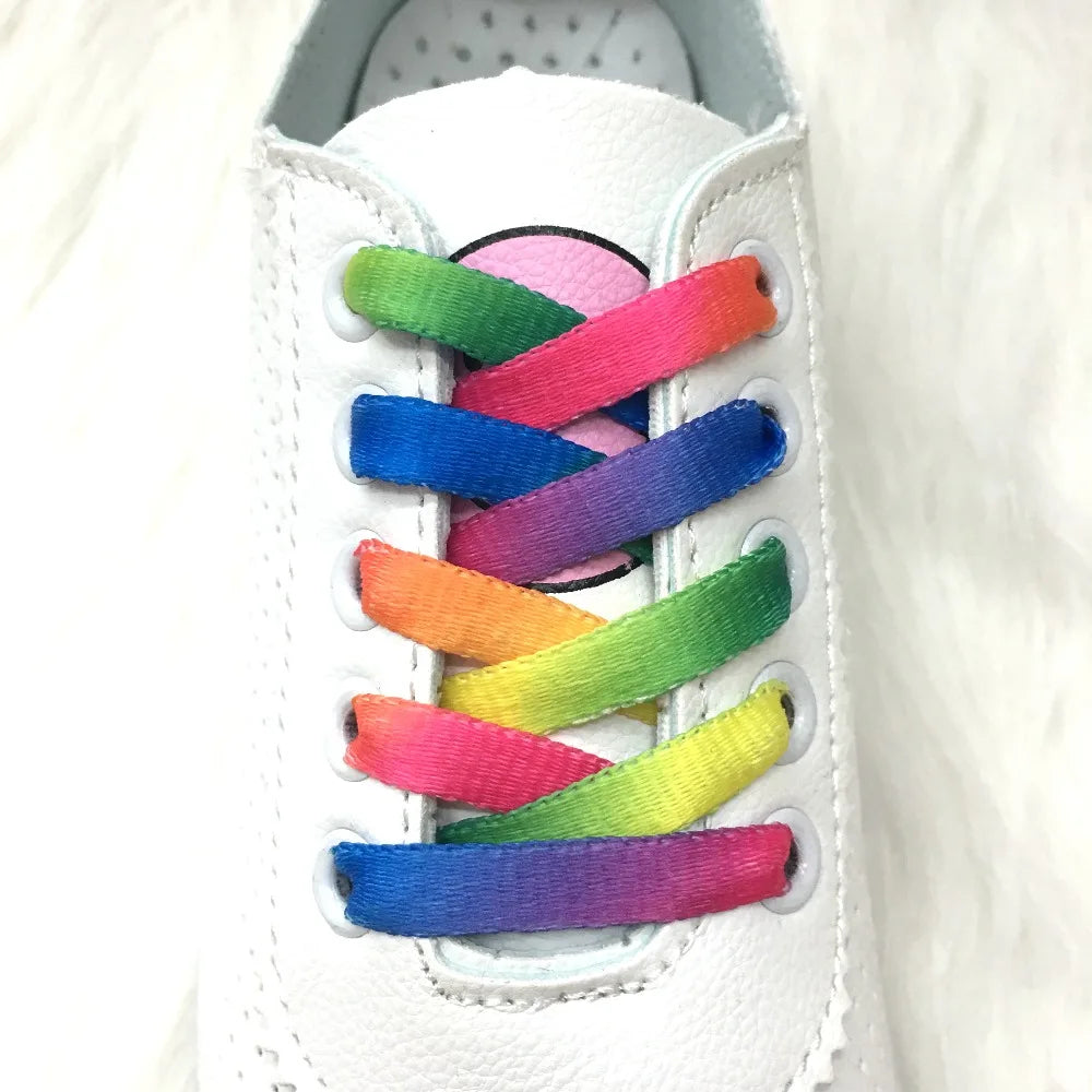 Rainbow Gradient Flat Soft Standard Laces