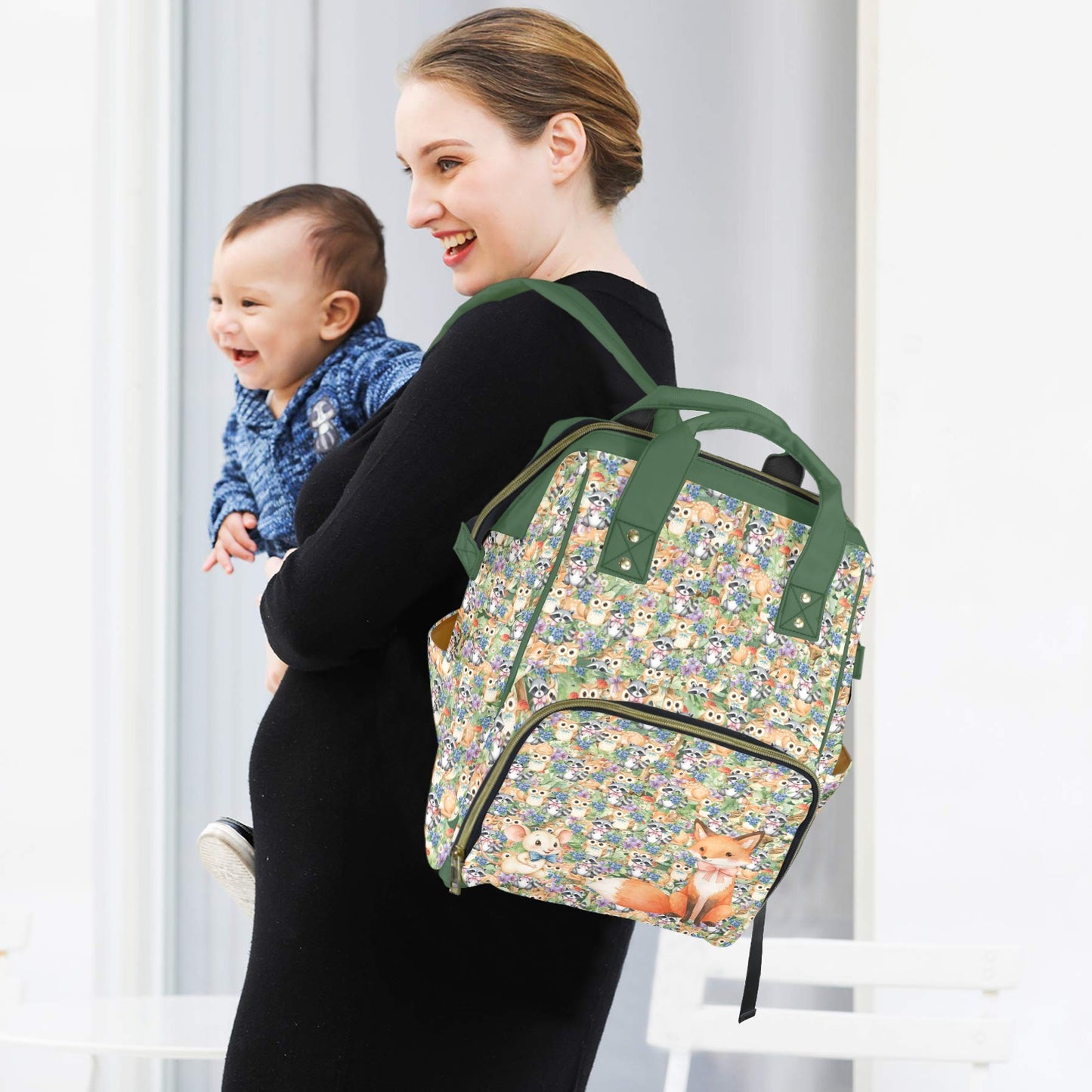 Forest Animals Multi-Function Diaper Bag