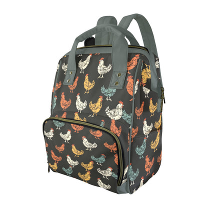Vintage Rooster Diaper Bag Backpack
