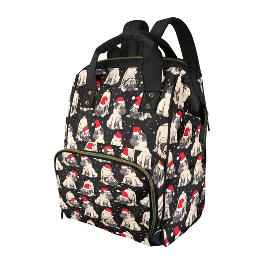 Christmas Puppy Diaper Bag Backpack