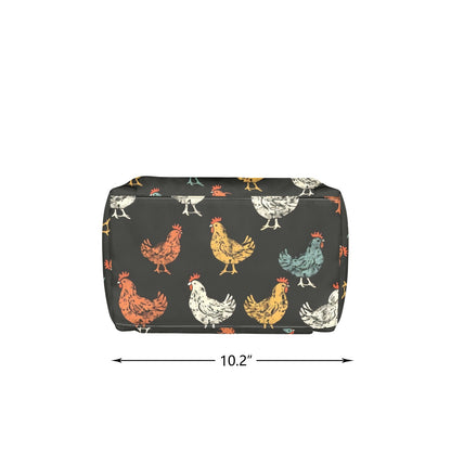 Vintage Rooster Portable Insulated Lunch Bag