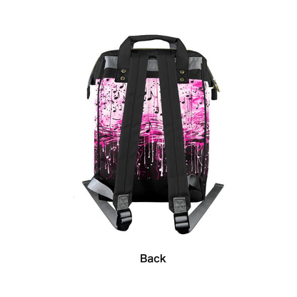 Music notes pink New Multi-Function Diaper Bag