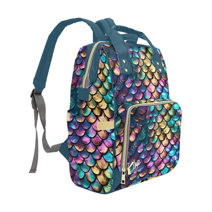 Mermaid Scale Multi-Function Diaper Backpack/Diaper Bag