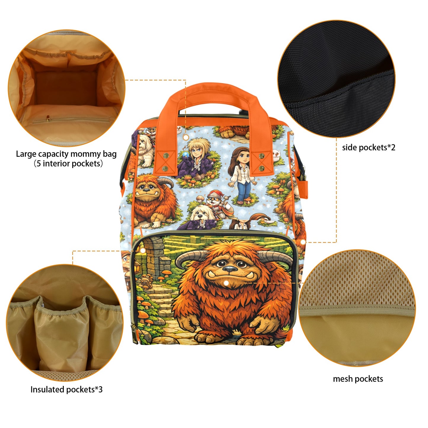 Labyrinth Ludo Multi-Function Diaper Bag-New