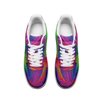 Rainbow Swirl Low Top Leather Sneakers