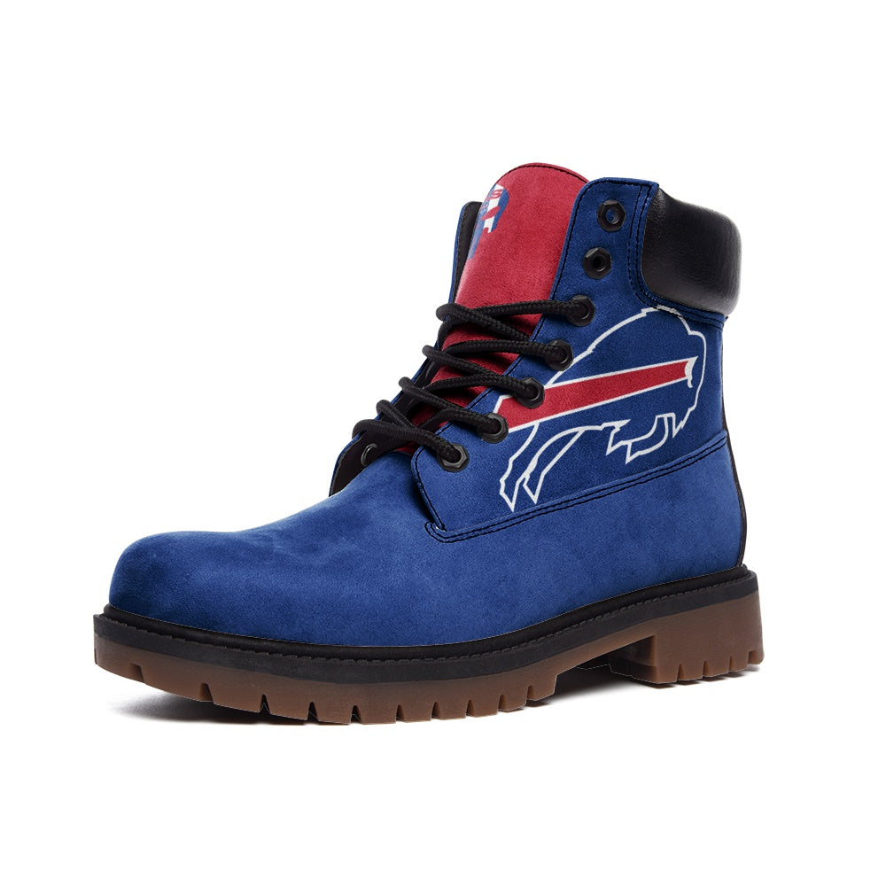 Buffalo Bills Inspired Casual Leather Lightweight boots