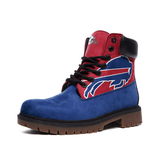 Buffalo Bills Inspired Casual Leather Lightweight boots