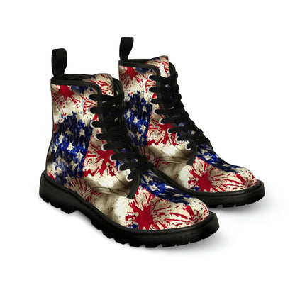 American Flag Splat Canvas Boots