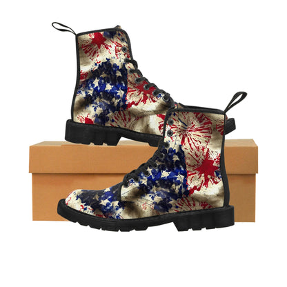 American Flag Splat Canvas Boots