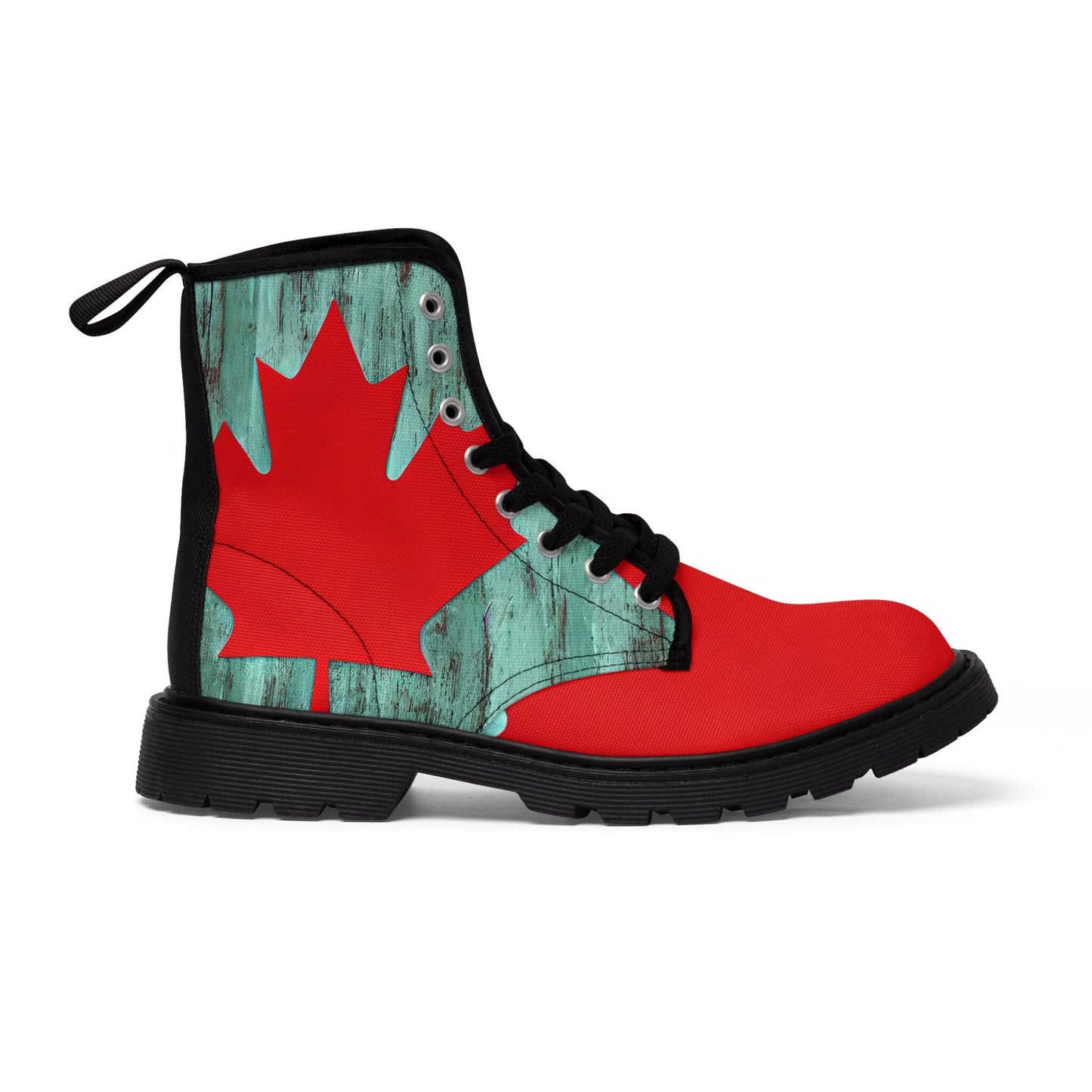 Mens Vintage Canada Canadian Flag Canvas Boots