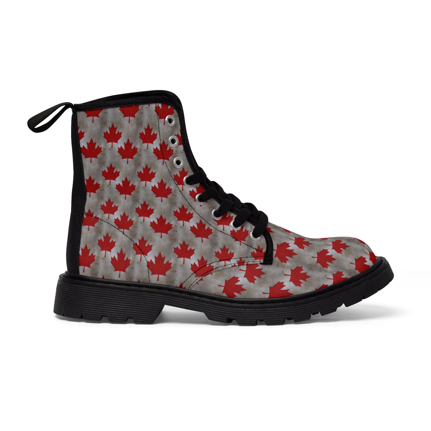 Mens Maple Leaf Canada Flag Canvas Boots