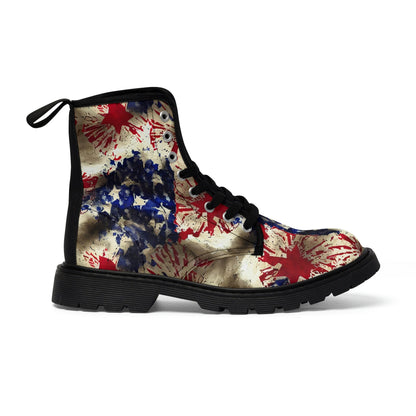 American Flag Splat Canvas Boots