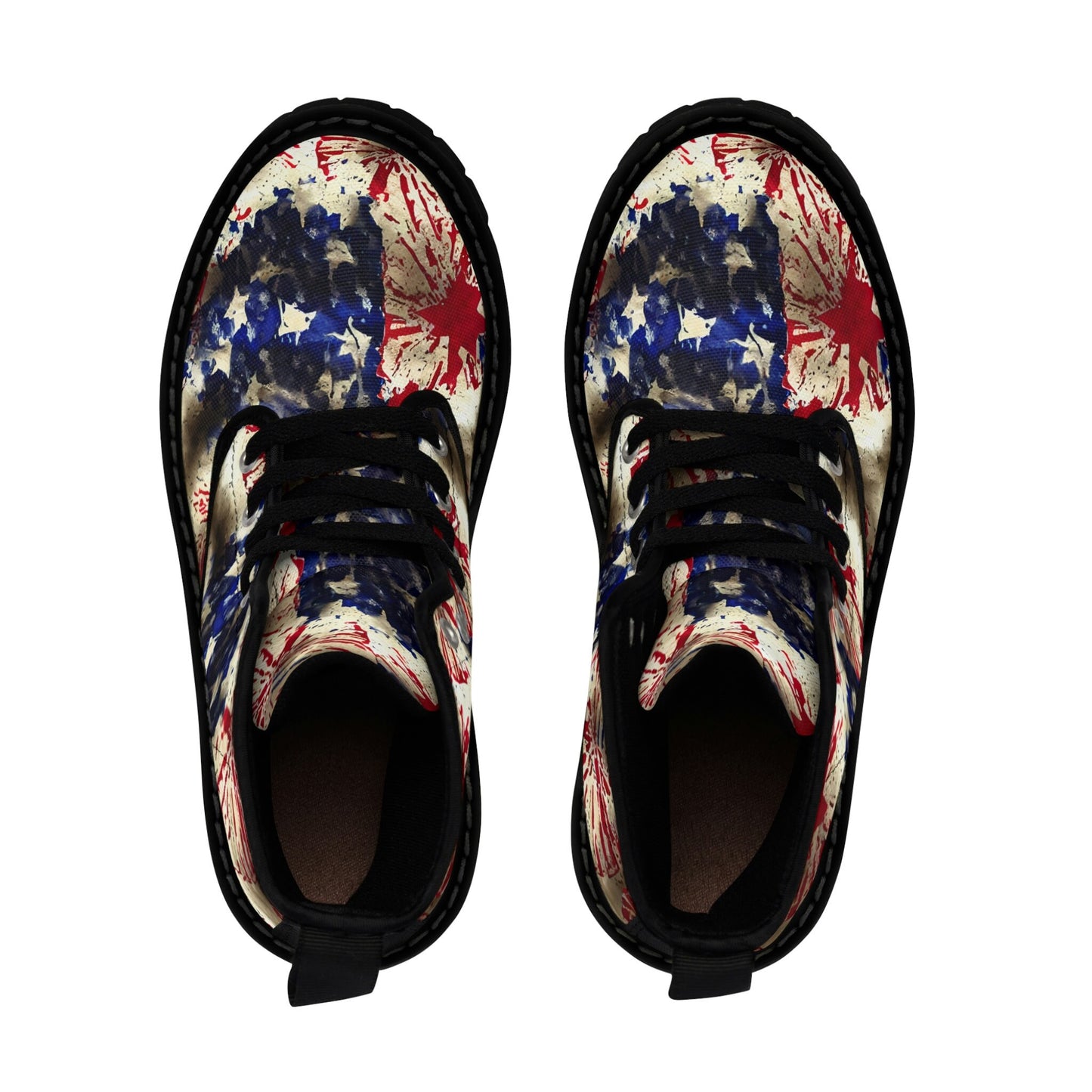 American Flag Splat Canvas Boots