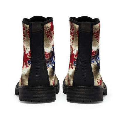 American Flag Splat Canvas Boots