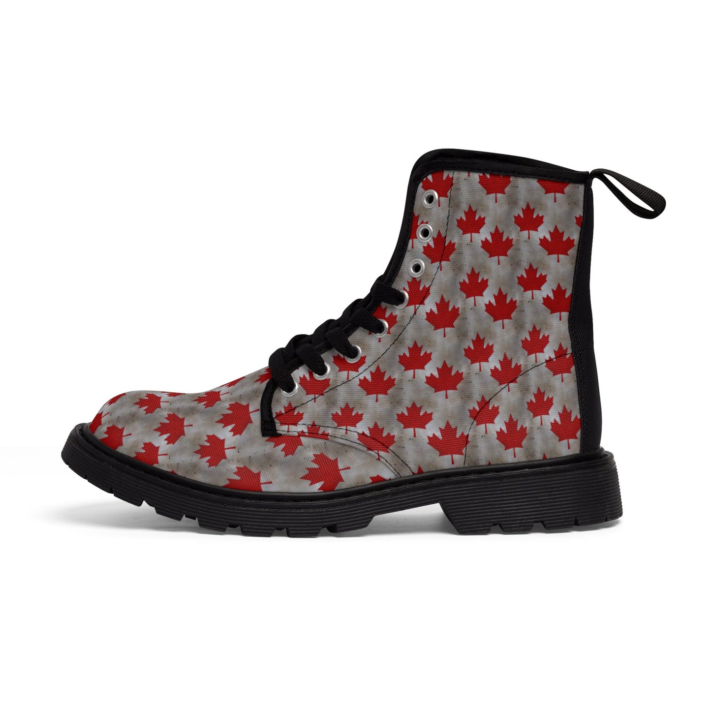 Mens Maple Leaf Canada Flag Canvas Boots