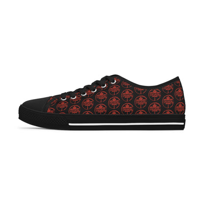 Black and Red Canada Low Top Sneakers