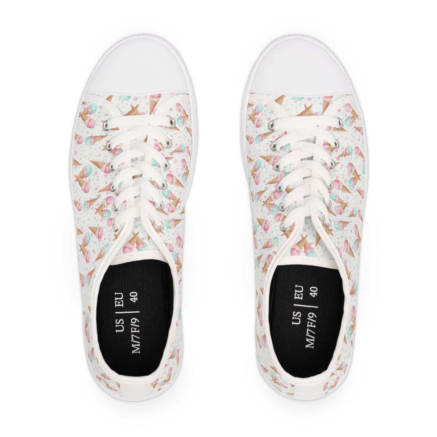 White Ice Cream Low Top Sneakers