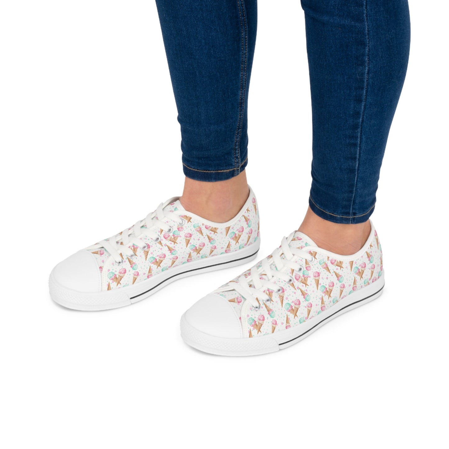 White Ice Cream Low Top Sneakers