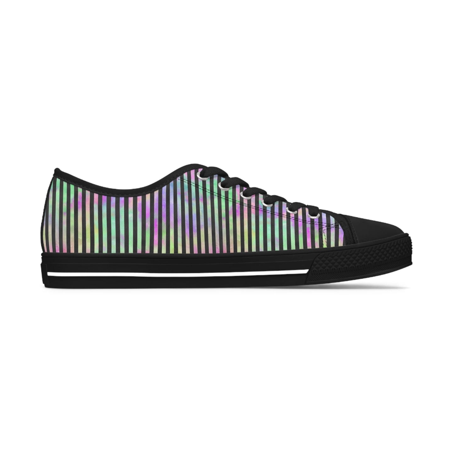 Rainbow Micro Pin Stripe Low Top Sneakers