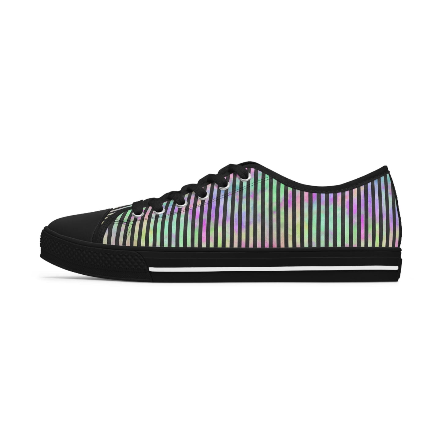 Rainbow Micro Pin Stripe Low Top Sneakers