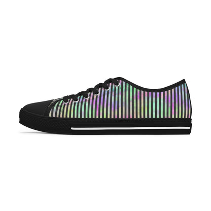 Rainbow Micro Pin Stripe Low Top Sneakers