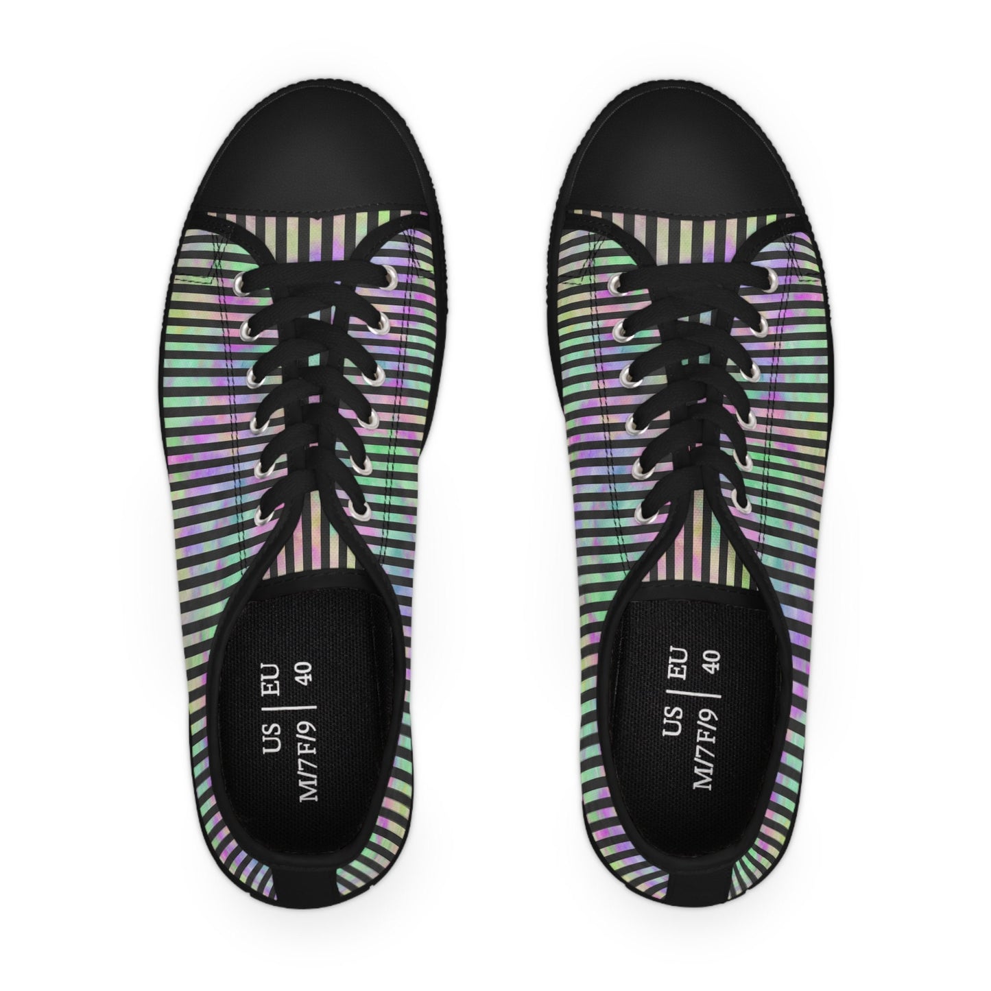 Rainbow Micro Pin Stripe Low Top Sneakers