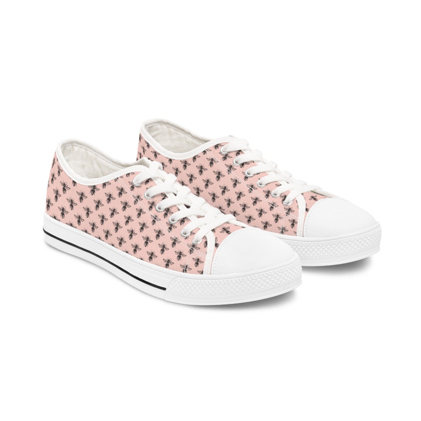 Vintage Bee Canvas Low Top Sneakers