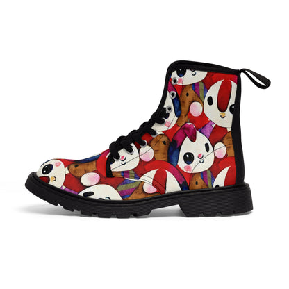 Whimsical Dumpling Critter Canvas Boots