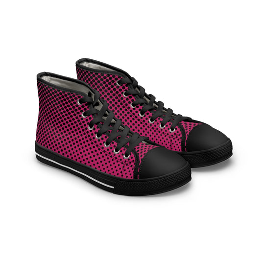 Pink Black Popart Comic book High Top Sneakers