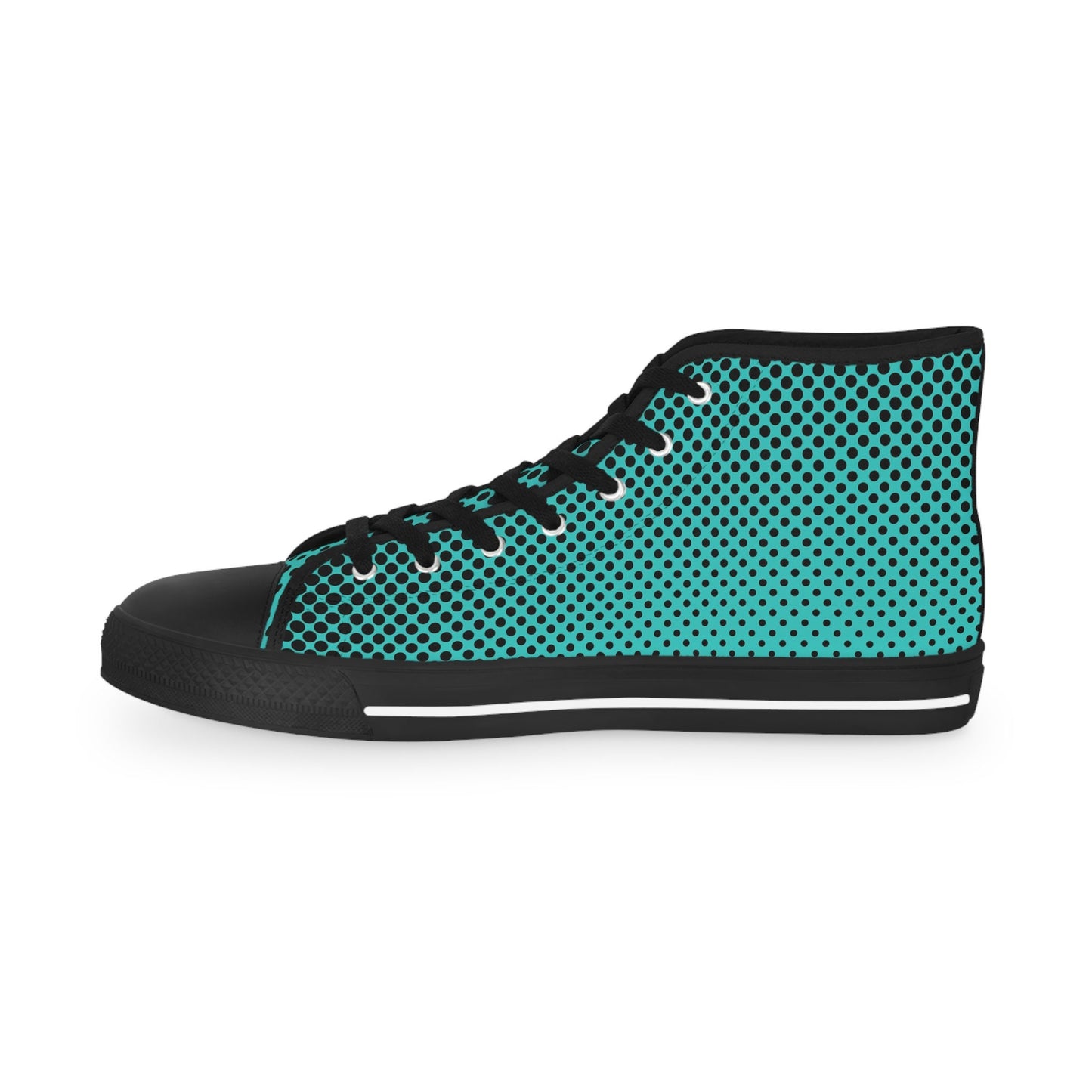 Mens Fit Pop Art Green Aqua Teal OMG Comic High Top Sneakers