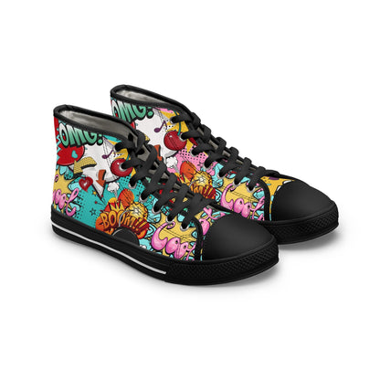 Popart Cherry Boom Multicolor Comic book High Top Sneakers