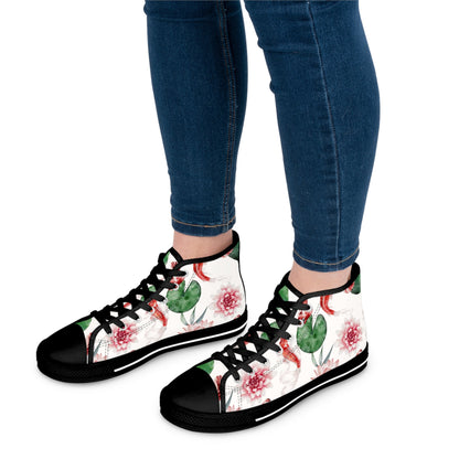 Cherry Blossom Koi Lilypad High Top Sneakers