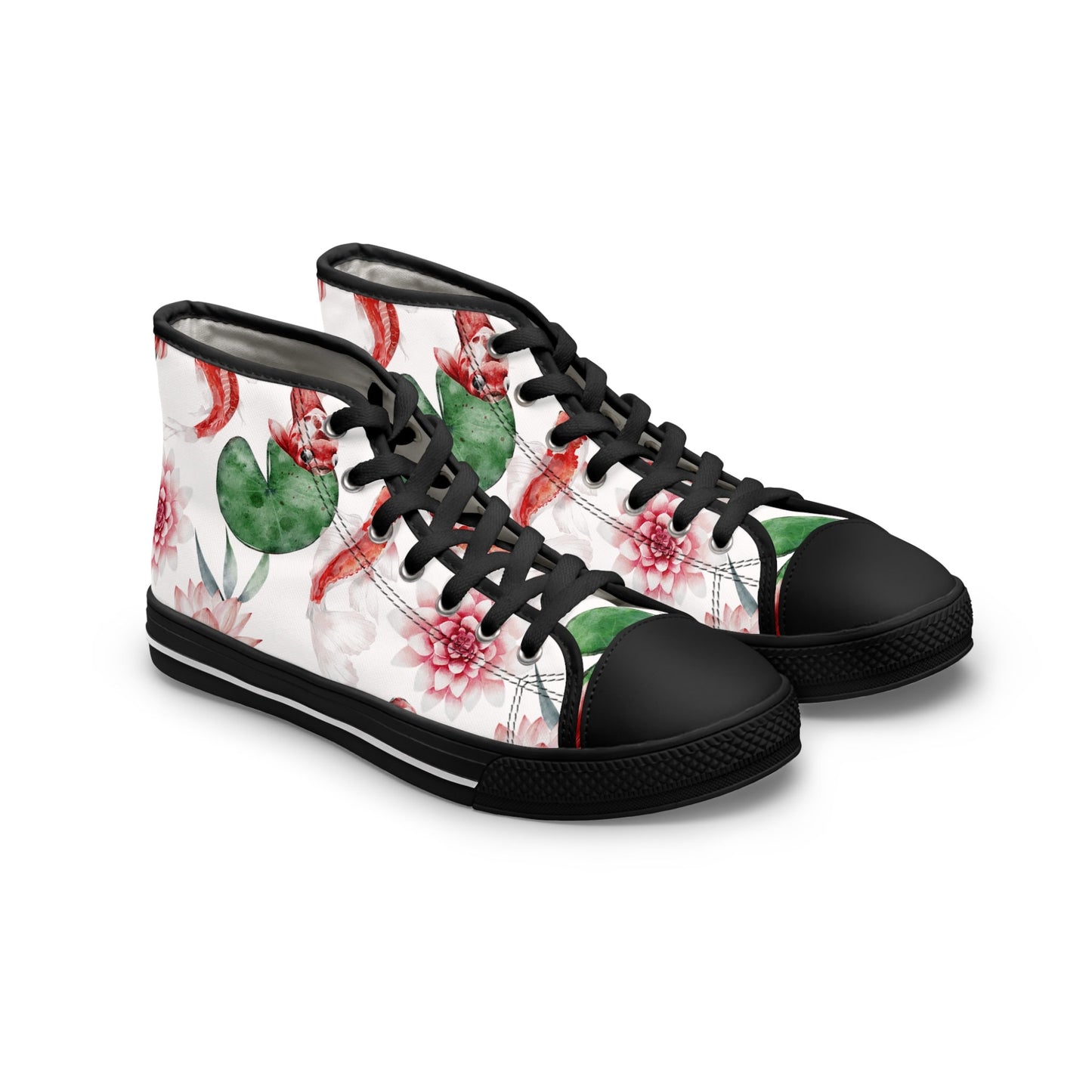 Cherry Blossom Koi Lilypad High Top Sneakers