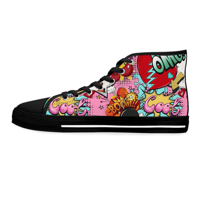 Popart Cherry Boom Multicolor Comic book High Top Sneakers