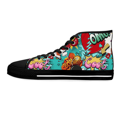 Popart Cherry Boom Multicolor Comic book High Top Sneakers