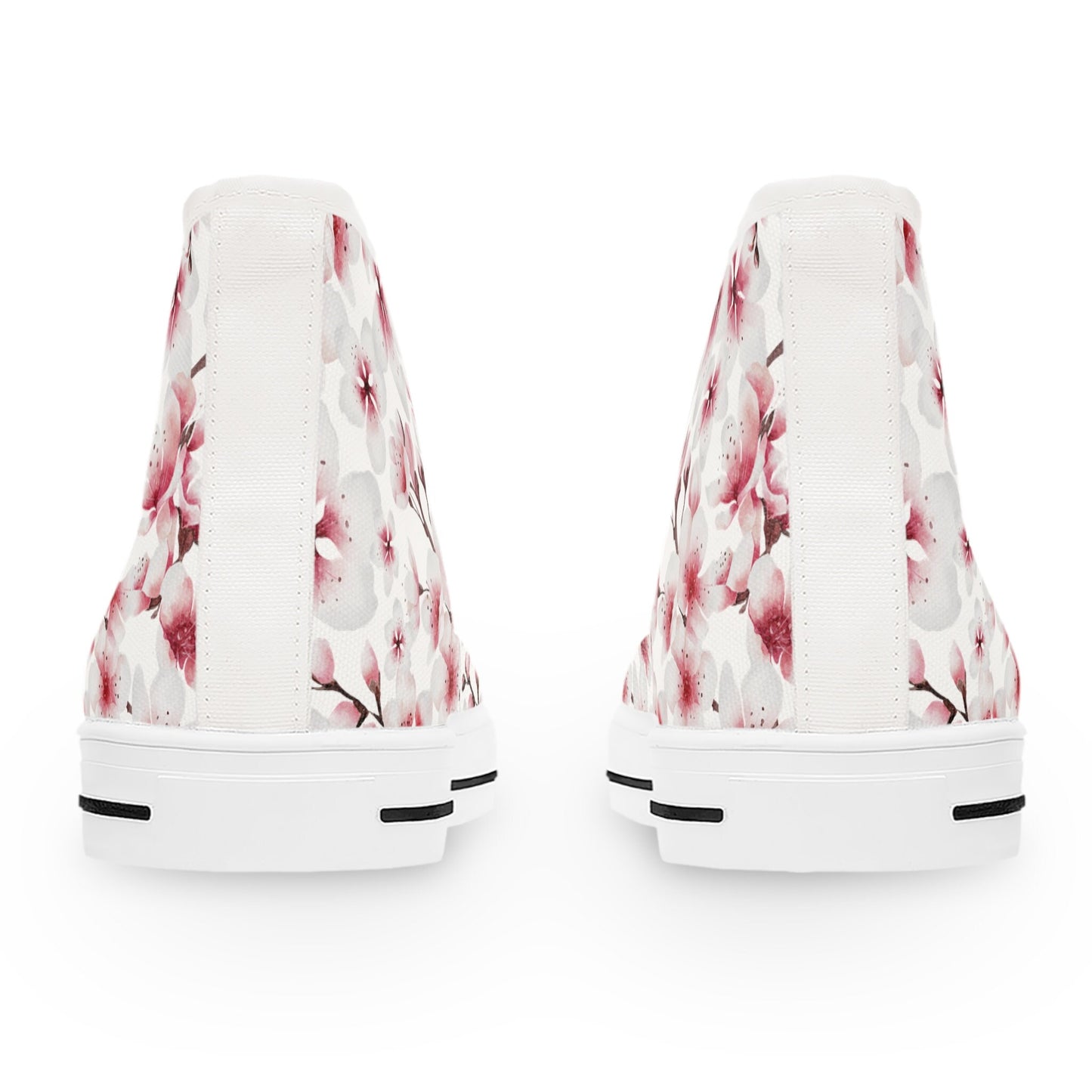 White Cherry Blossom High Top Sneakers