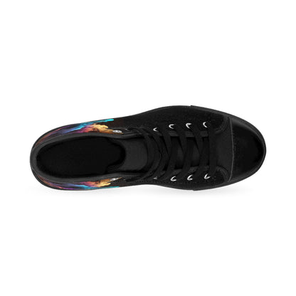 Black Rainbow Smoke Clouds High Top Sneakers