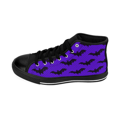 Purple Bats Gothic High Top Sneakers