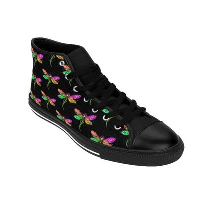 Black Rainbow Dragonfly High Top Sneakers