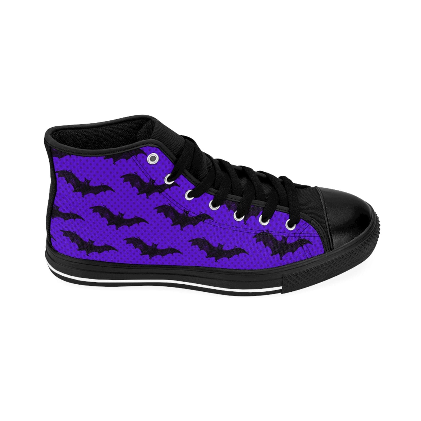 Purple Bats Gothic High Top Sneakers